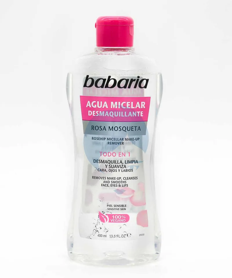 BABARIA AGUA MICELAR DESMAQUILLANTE EN GEL TODO EN 1 X 400ML - Producto de belleza y estética en Almacén Sandra