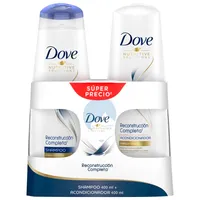 DOVE RECONSTRUCCION COMPLETA SHAMPOO+ACONDICIONADOR X 400ML - Miniatura 1