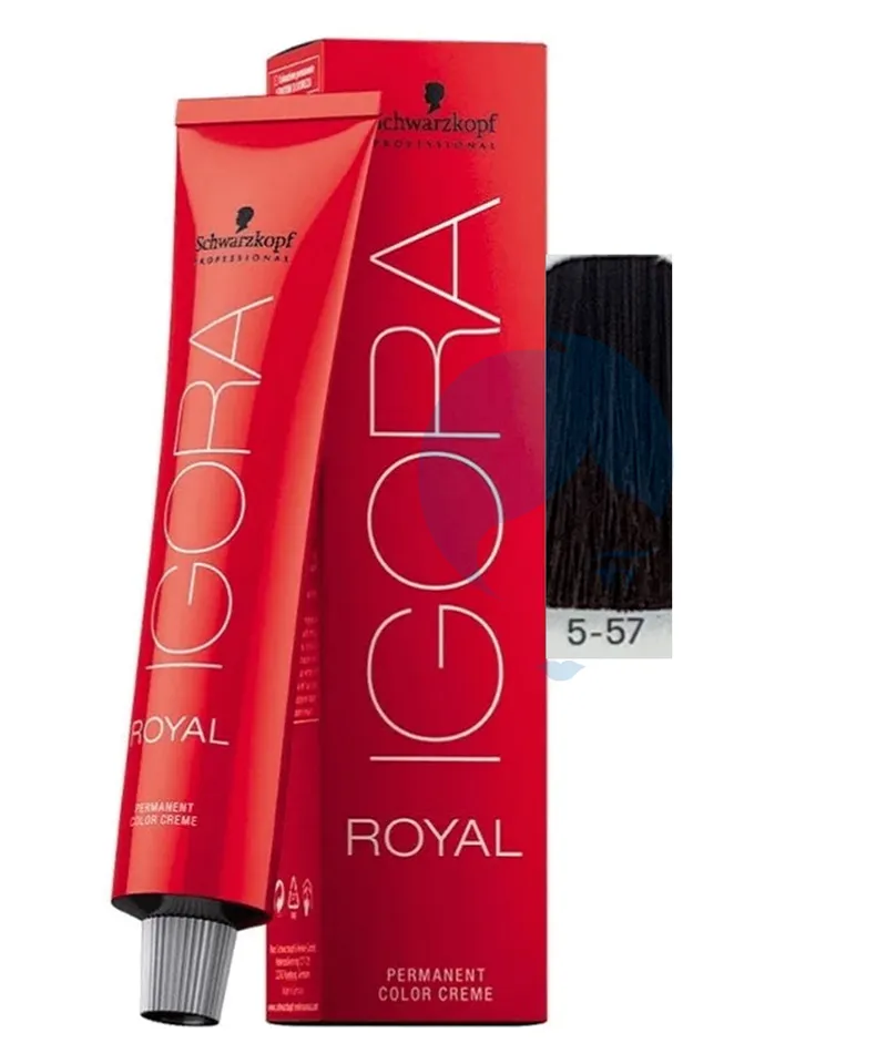 IGORA ROYAL TINTE CASTAÑO CLARO DORADO COBRIZO N°5.57 X 60ML - Producto de belleza y estética en Almacén Sandra