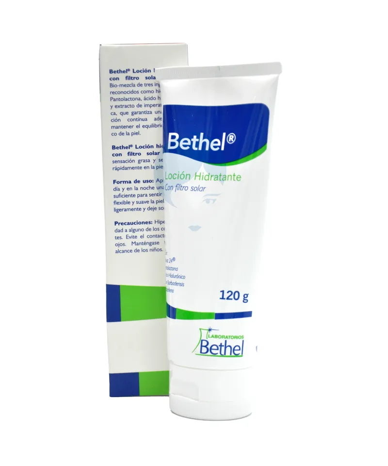 BETHEL LOCION HIDRATANTE CON FILTRO SOLAR X 120GR - Producto de belleza y estética en Almacén Sandra