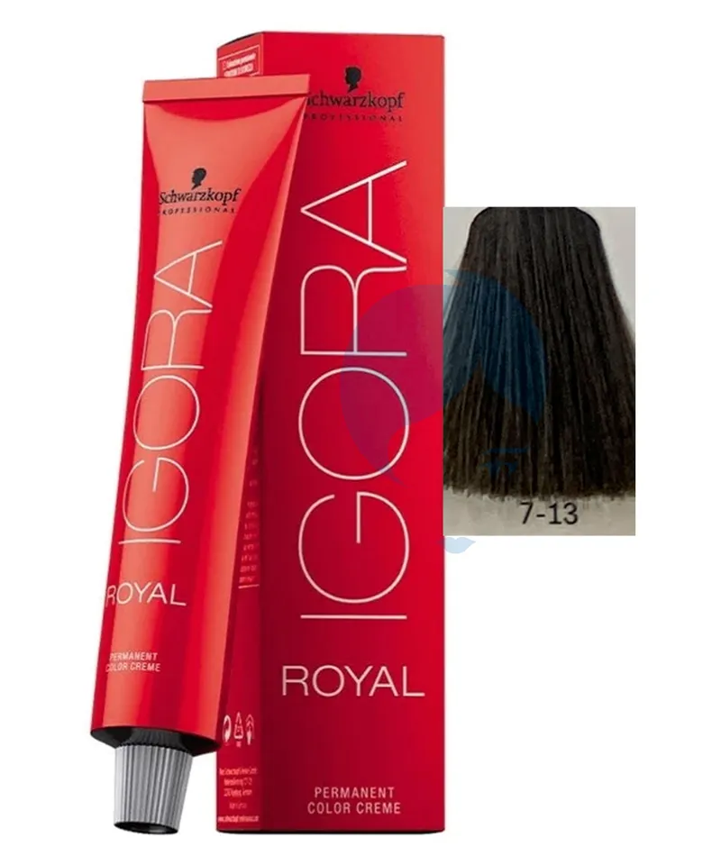 IGORA ROYAL TINTE RUBIO MEDIO CENDRE MATE N. 7-13 X 60GR - Producto de belleza y estética en Almacén Sandra