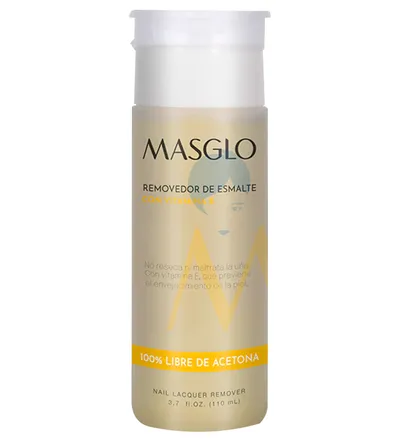 MASGLO REMOVEDOR DE ESMALTE CON VITAMINA E X 110ML - Producto de belleza y estética en Almacén Sandra