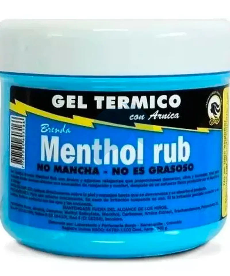 BRENDA GEL TERMICO MENTHOL RUB X 300 GR - Producto de belleza y estética en Almacén Sandra