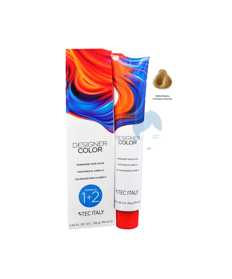 TEC ITALY DESIGNER COLOR N.1000.0 RUBIO CLARISIMO INTENSO X 90ML - Producto de belleza y estética en Almacén Sandra