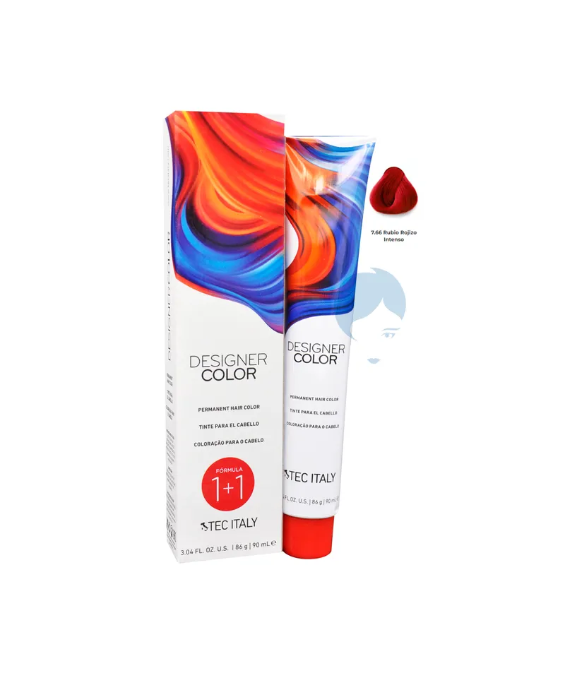 TEC ITALY DESIGNER COLOR N.7.66 RUBIO ROJIZO INTENSO X 90ML - Producto de belleza y estética en Almacén Sandra