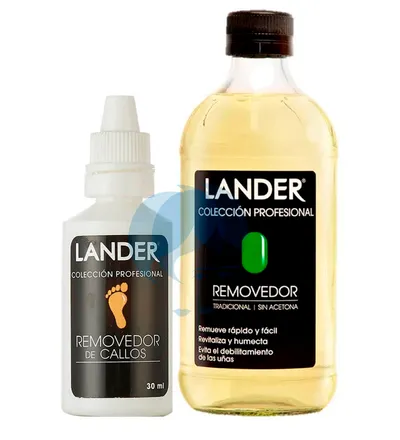 LANDER REMOVEDOR TRADICIONAL X 495ML + REMOVEDOR DE CALLOS X30ML - Producto de belleza y estética en Almacén Sandra