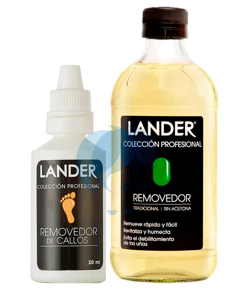 LANDER REMOVEDOR TRADICIONAL X 495ML + REMOVEDOR DE CALLOS X30ML - Producto de belleza y estética en Almacén Sandra