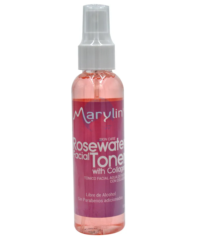 MARYLIN TONICO FACIAL AGUA DE ROSAS CON COLAGENO X 120ML - Producto de belleza y estética en Almacén Sandra