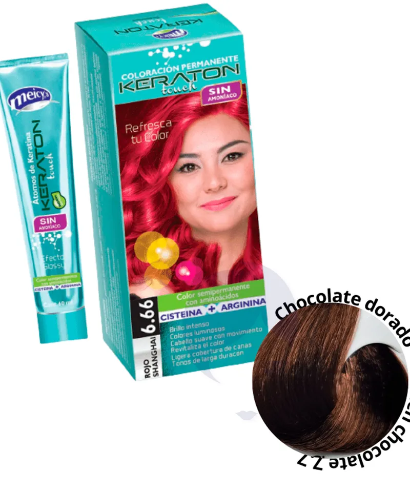 KERATON TOUCH TINTE CHOCOLATE DORADO 7.7 X 60ML - Producto de belleza y estética en Almacén Sandra