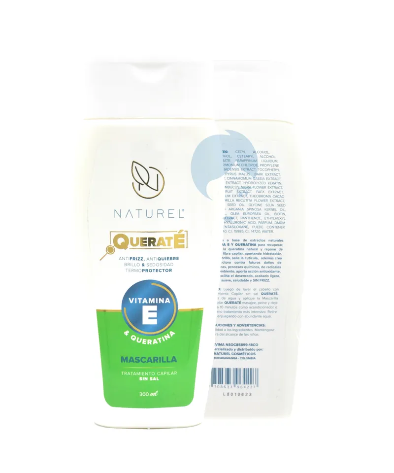 NATUREL MASCARILLA QUERATE ANTIFRIZZ VITAMINA E X 300ML - Producto de belleza y estética en Almacén Sandra