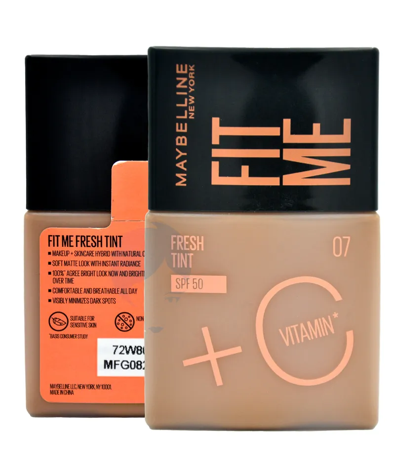 MAYBELLINE BASE FIT ME FRESH TINT SPF50 + VITAMINA C N. 07 X 30ML - Producto de belleza y estética en Almacén Sandra