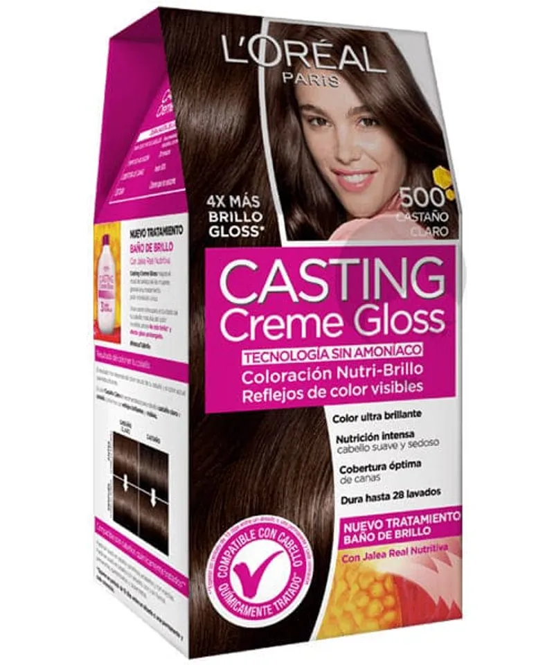 CASTING CREME GLOSS TINTE CASTAÑO CLARO N.500 X45GR - Producto de belleza y estética en Almacén Sandra