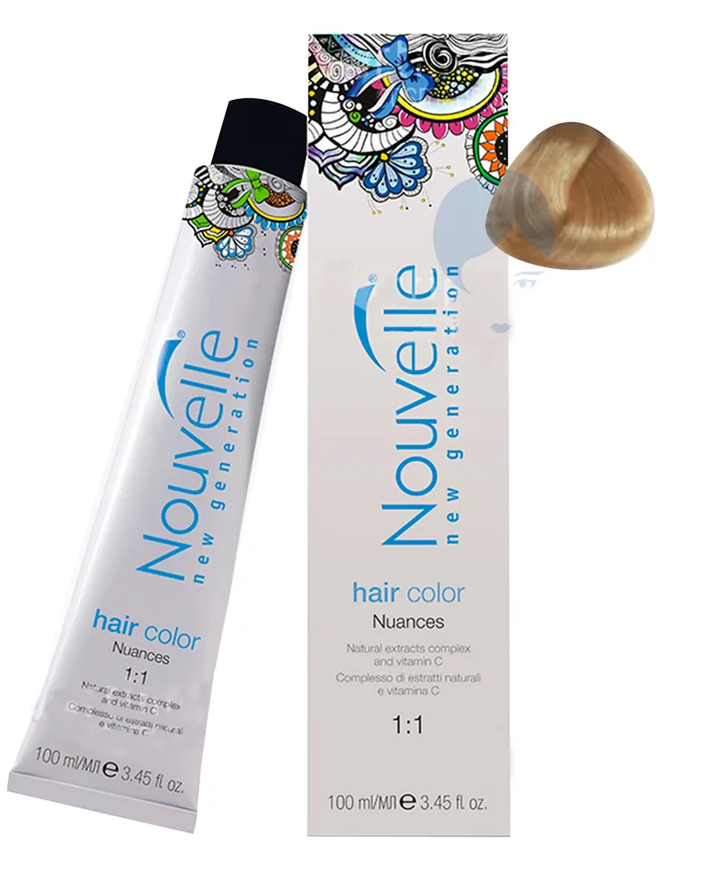 NOUVELLE TINTE RUBIO EXTRA CLARO DORADO CENIZA N.10.31 X100GR - Producto de belleza y estética en Almacén Sandra