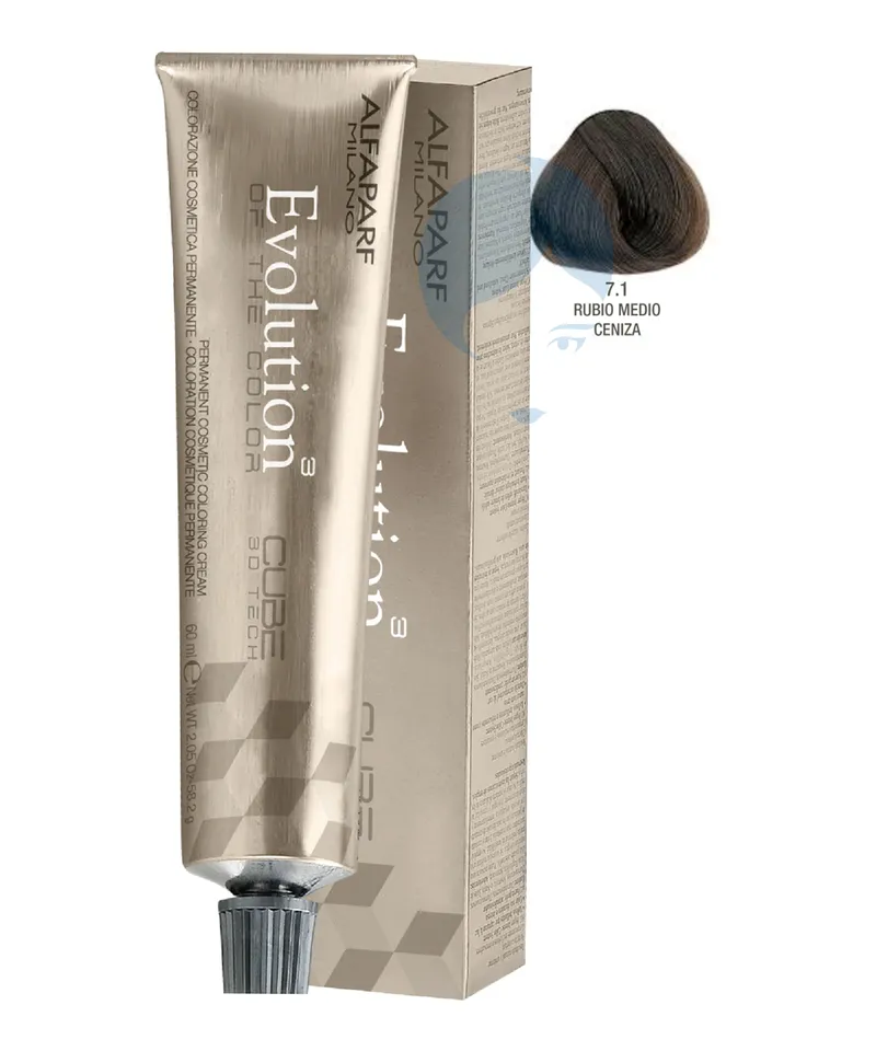 EVOLUTION TINTE RUBIO MEDIO CENIZA N° 7.1 X 60ML - Producto de belleza y estética en Almacén Sandra