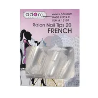 ADORO UÑAS POSTIZAS FRENCH TRASPARENTE X20UND - Miniatura 1