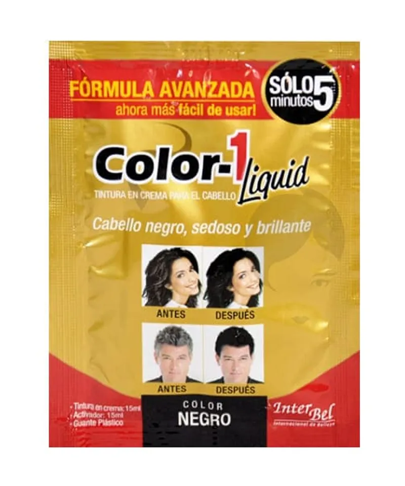 COLOR 1 COLOR NEGRO LIQUIDO X 15 ML - Producto de belleza y estética en Almacén Sandra