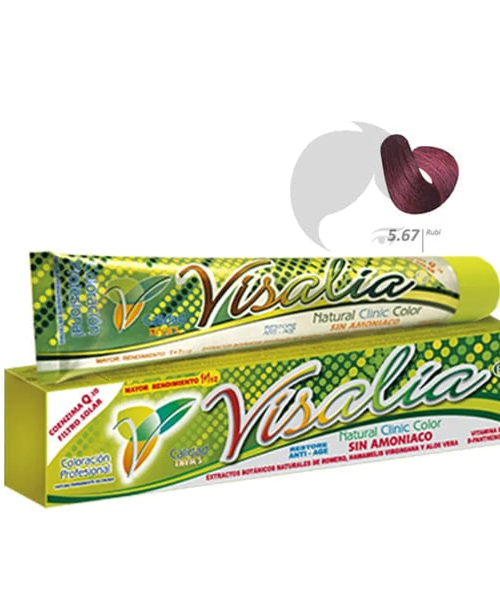 VISALIA TINTE SIN AMONIACO RUBÍ N° 5.67  X 60GR - Producto de belleza y estética en Almacén Sandra