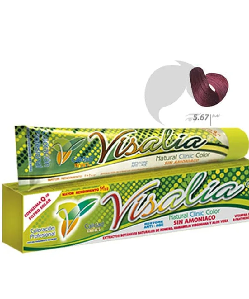 VISALIA TINTE SIN AMONIACO RUBÍ N° 5.67  X 60GR - Producto de belleza y estética en Almacén Sandra