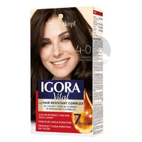 IGORA VITAL TINTE CASTAÑO MEDIANO N.4.0 X 2TUB X 60GR - Miniatura 1