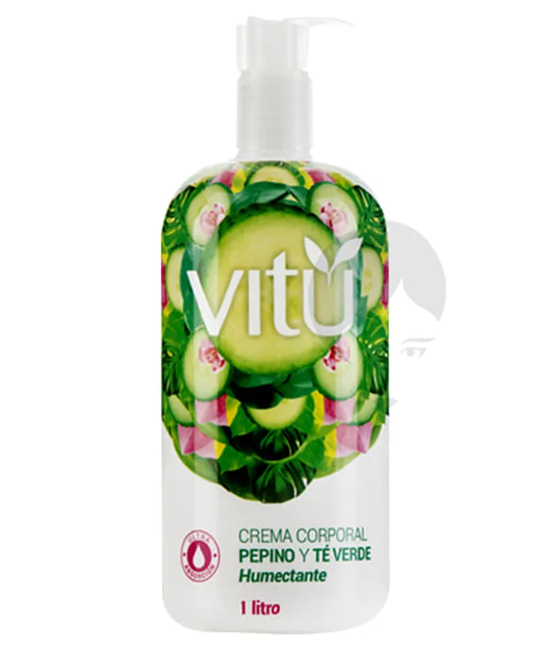 VITU CREMA NATURAL DE  PEPINO Y TE VERDE X1000ML - Producto de belleza y estética en Almacén Sandra