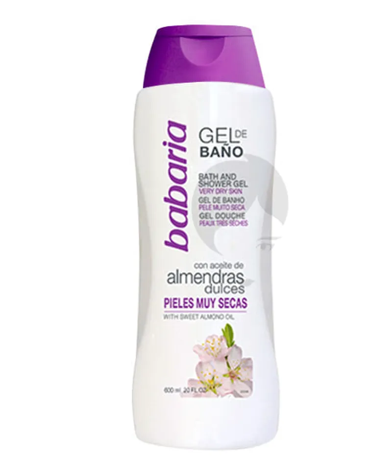 BABARIA GEL DE BAÑO DE ALMENDRA DULCE  PIELES SECAS X600ML - Producto de belleza y estética en Almacén Sandra