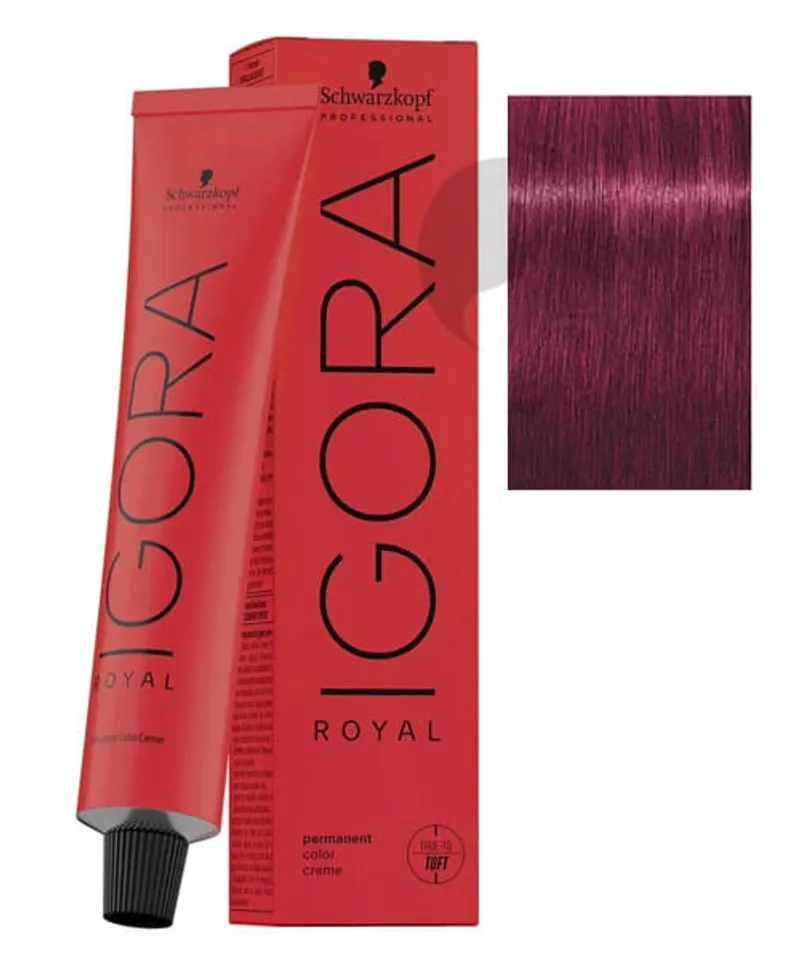 IGORA ROYAL TINTE RUBIO MUY CLARO VIOLETA ROJO N.9.98 X 60ML - Producto de belleza y estética en Almacén Sandra