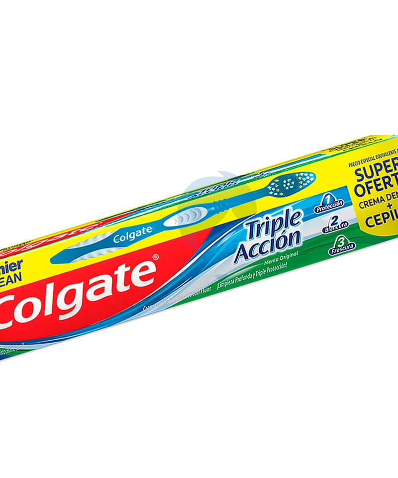 COLGATE CREMA DENTAL TRIPLE ACCION X 50ML + CEPILLO PREMIER CLEAN - Producto de belleza y estética en Almacén Sandra