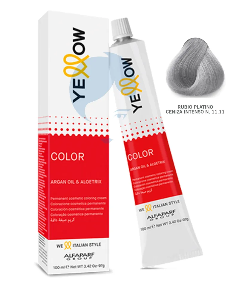 YELLOW TINTE RUBIO PLATINO CENIZA INTENSO  N. 11.11 X 60ML - Producto de belleza y estética en Almacén Sandra
