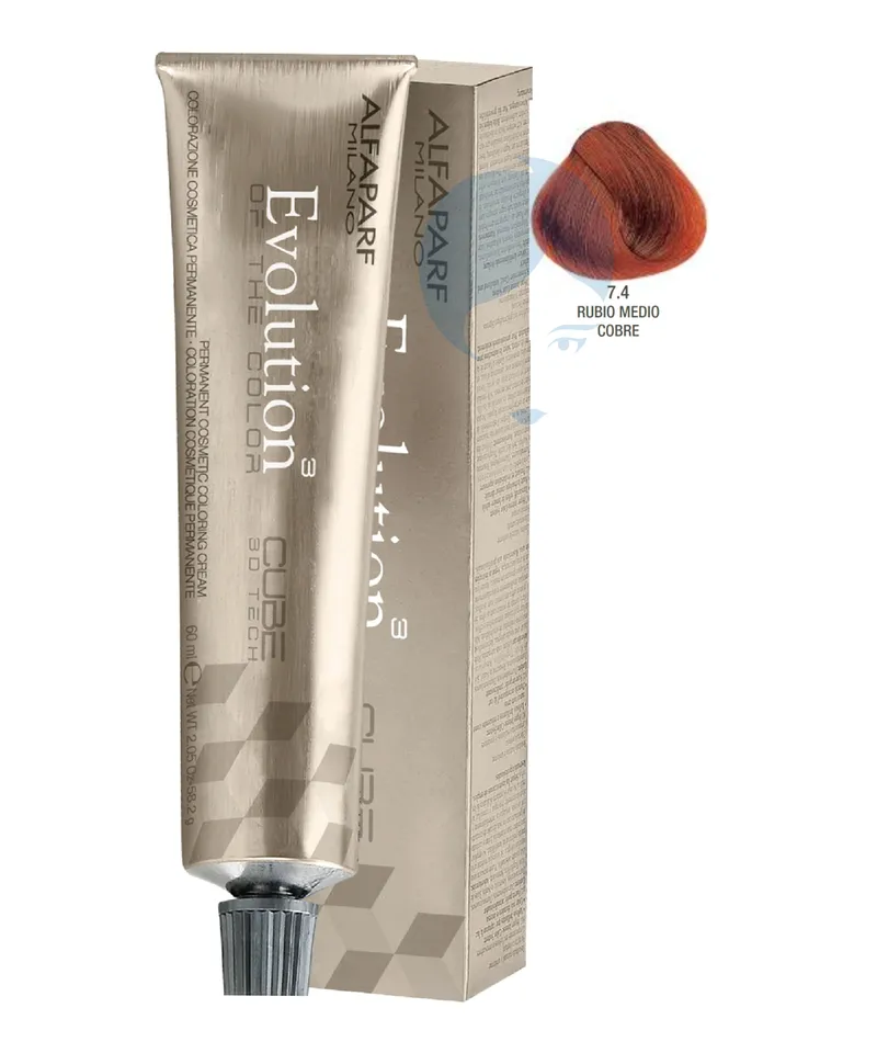 EVOLUTION TINTE RUBIO MEDIO COBRE  #7.4 X 60ML - Producto de belleza y estética en Almacén Sandra