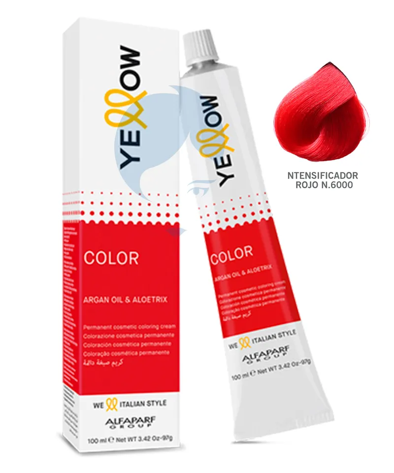 YELLOW TINTE INTENSIFICADOR ROJO N.6000 X 60ML - Producto de belleza y estética en Almacén Sandra