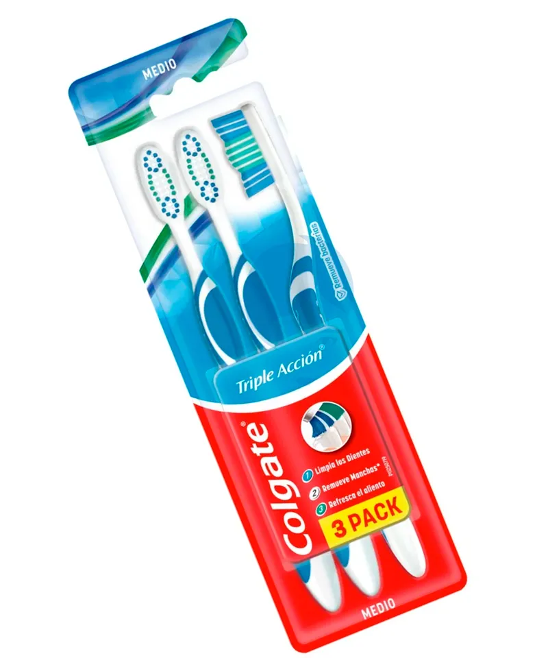 COLGATE CEPILLO DENTAL TRIPLE ACCION X 3UNDS - Producto de belleza y estética en Almacén Sandra