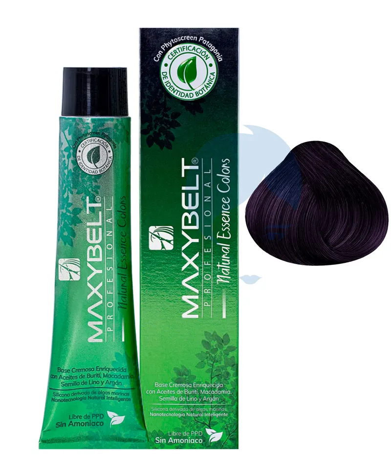 MAXYBELT TINTE SIN AMONIACO NEGRO VIOLETA BRILLANTE N.1.26 X 60GR - Producto de belleza y estética en Almacén Sandra