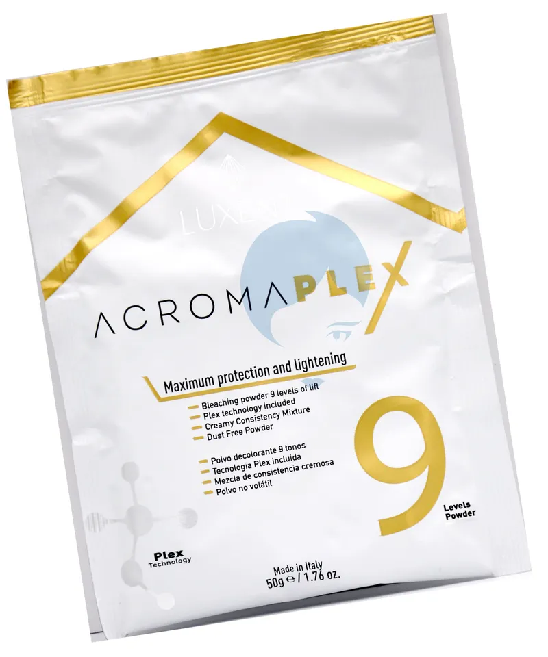 LUXENT DECOLORANTE ACROMA PLEX 9 TONOS X 50GR - Producto de belleza y estética en Almacén Sandra