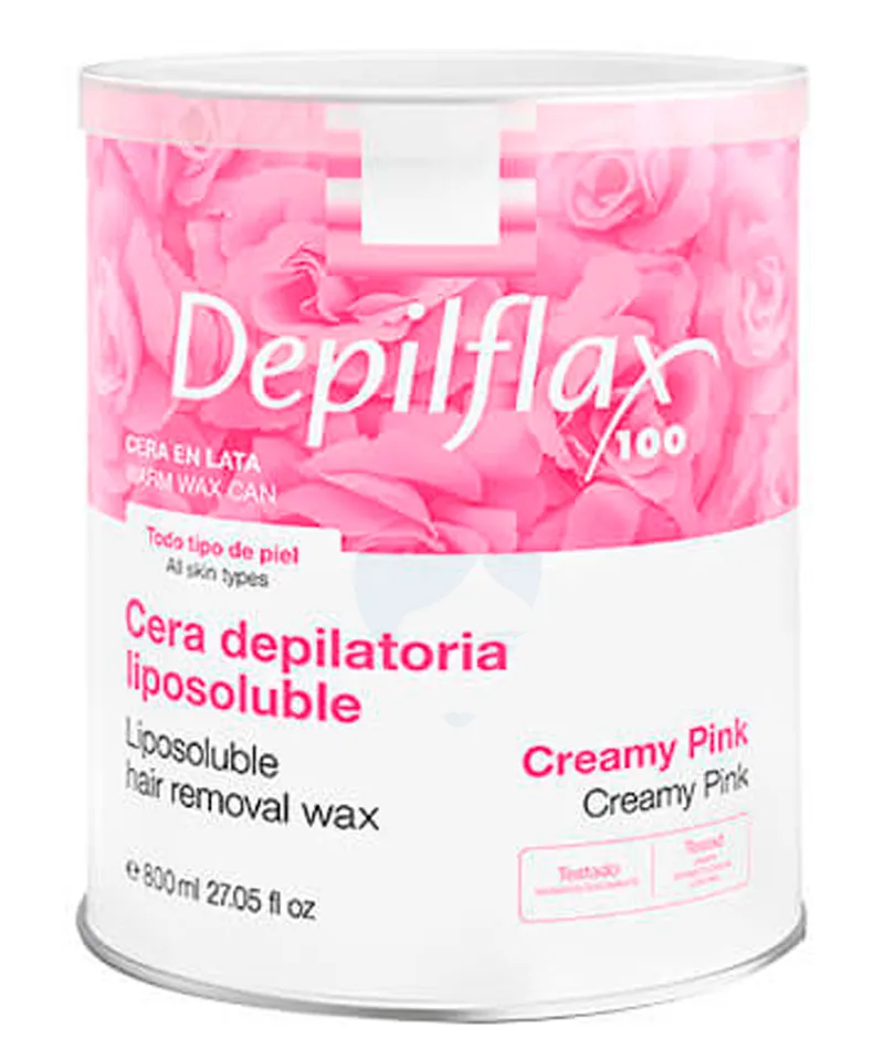 DEPILFLAX CERA DEPILATORIA LIPOSOLUBLE CREAMY PINK X 800 ML - Producto de belleza y estética en Almacén Sandra