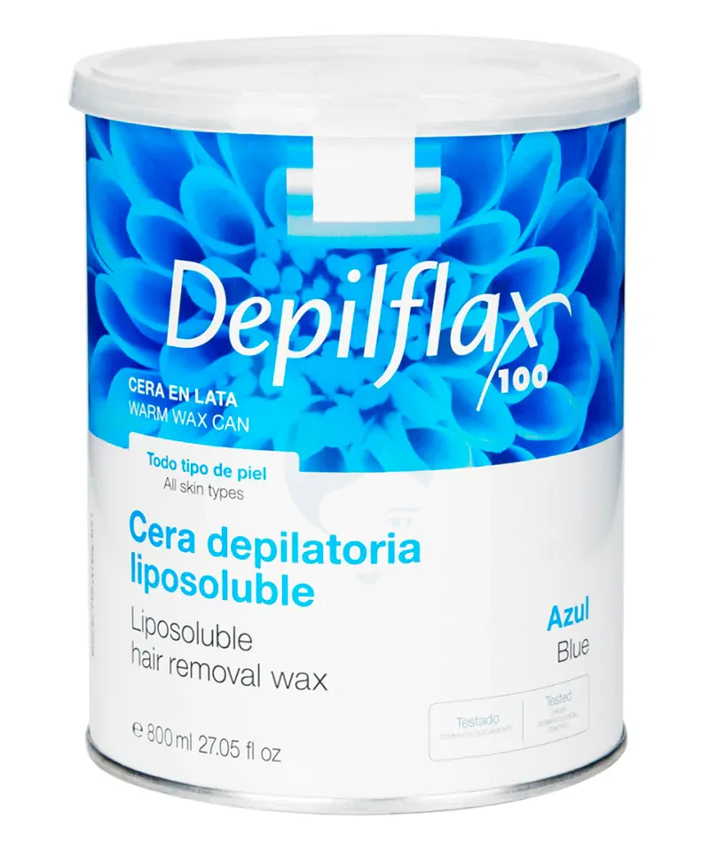 DEPILFLAX CERA DEPILATORIA LIPOSOLUBLE AZUL X 800 ML - Producto de belleza y estética en Almacén Sandra