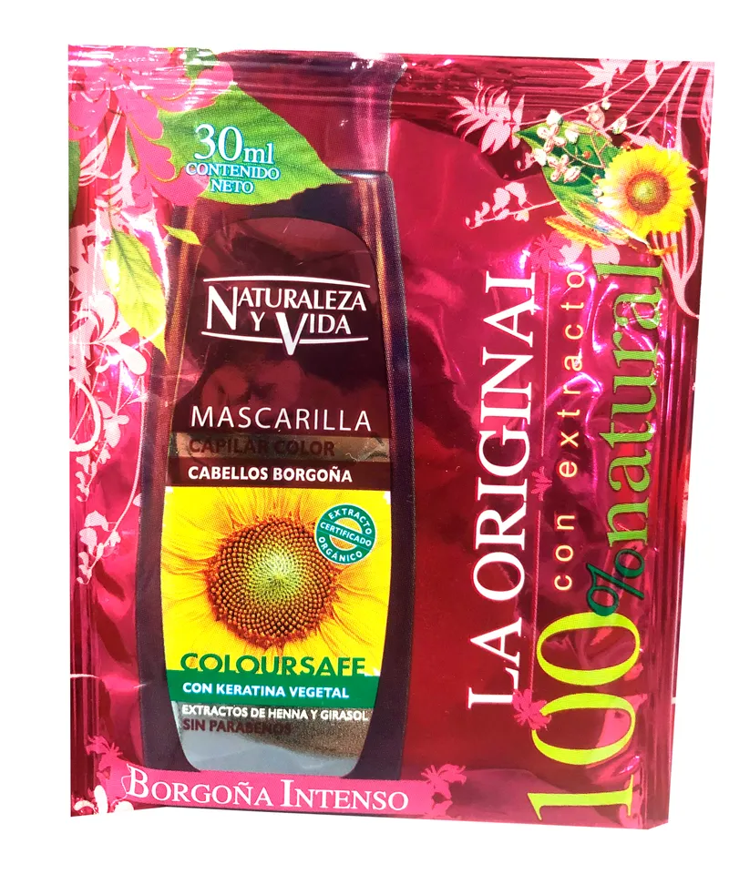 NATURALEZA Y VIDA TRATAMIENTO CAPILAR COLOR BORGOÑA X 30 GR - Producto de belleza y estética en Almacén Sandra