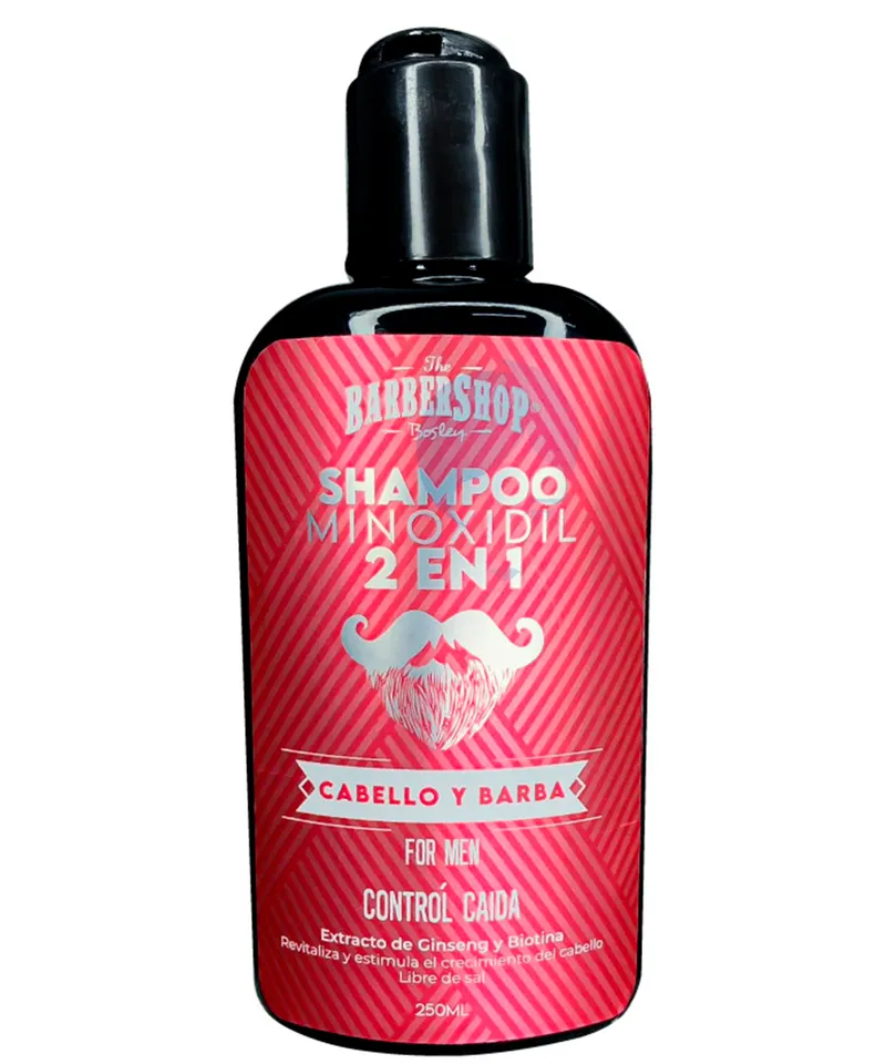 BARBERSHOP SHAMPOO CON MINOXIDIL 2EN1 CABELLO&BARBA X 250ML - Producto de belleza y estética en Almacén Sandra
