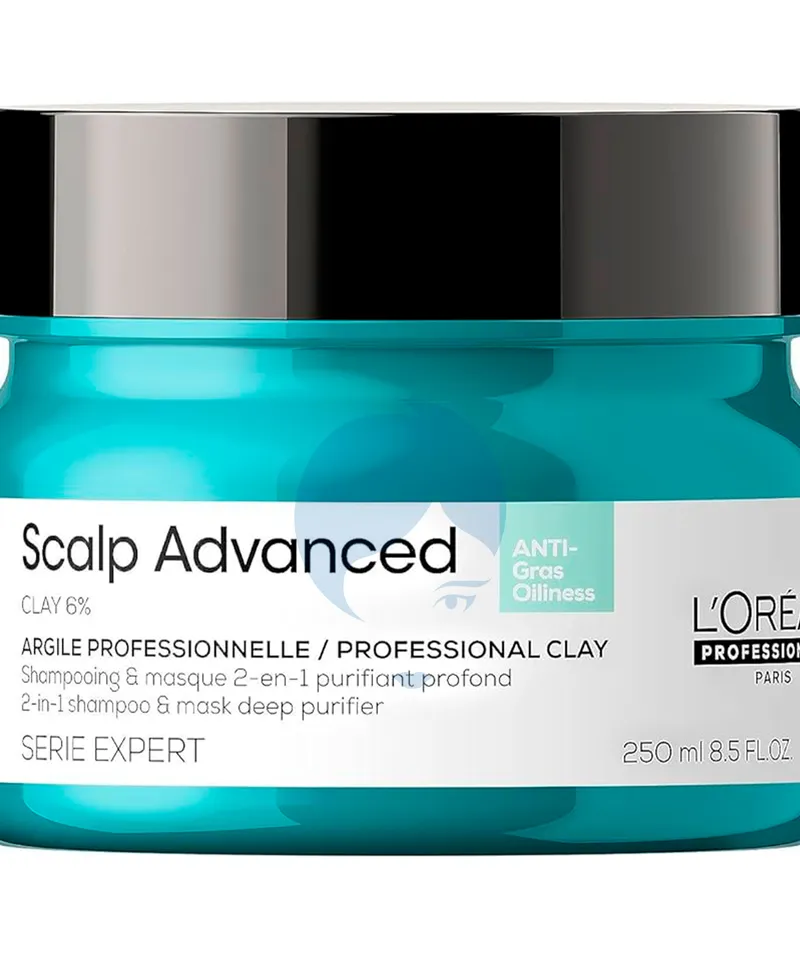 LOREAL SHAMPOO&MACARILLA 2EN1 SCALP ADVANCED ANTI-GRAS OILINESS X 250ML - Producto de belleza y estética en Almacén Sandra