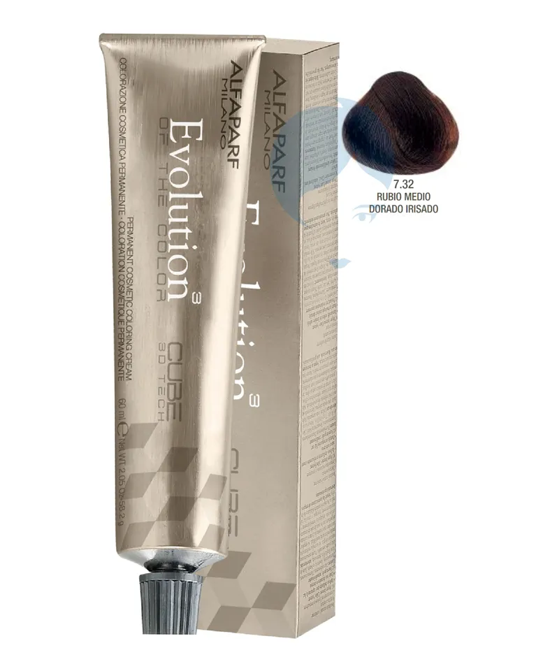 EVOLUTION TINTE RUBIO MEDIO DORADO IRISADO  #7.32 X 60ML - Producto de belleza y estética en Almacén Sandra