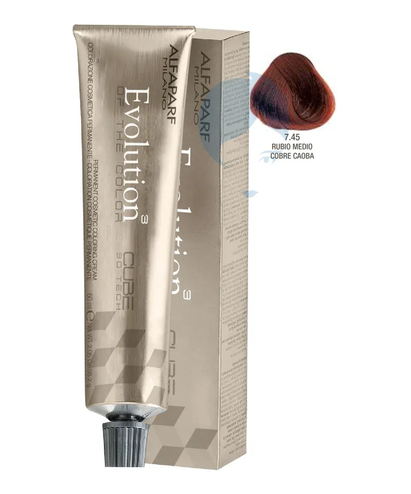 EVOLUTION TINTE RUBIO MEDIO COBRE CAOBA. #7.45 X 60ML - Producto de belleza y estética en Almacén Sandra