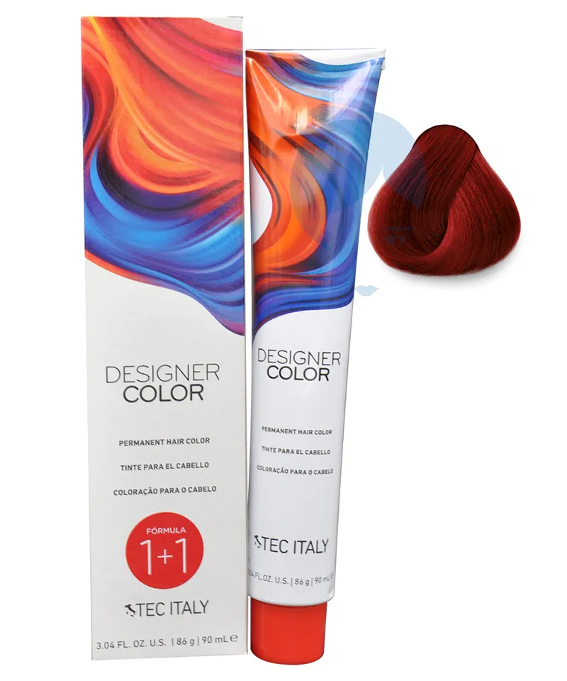 TEC ITALY TINTE DESIGNER COLOR N.6.66 RUBIO OSCURO ROJO INTENSO X 90ML - Producto de belleza y estética en Almacén Sandra