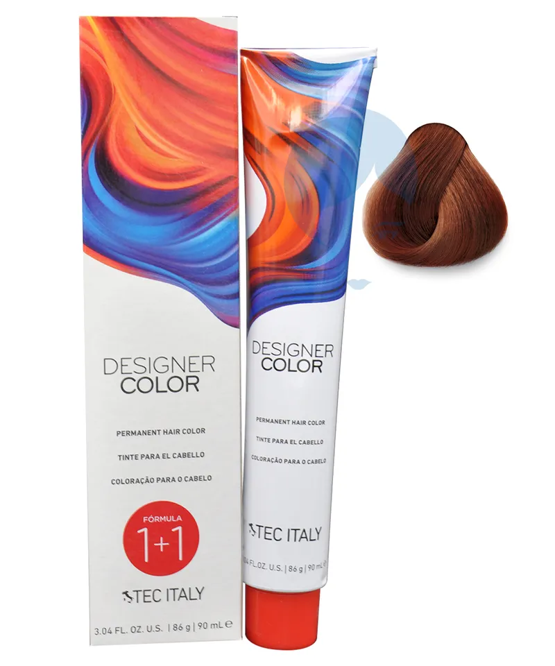 TEC ITALY TINTE DESIGNER COLOR N.6.34 RUBIO OSCURO DORADO COBRIZO X 90ML - Producto de belleza y estética en Almacén Sandra