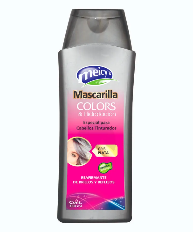 MEICYS COLORS MASCARILLA CAPILAR GRIS PLATA X 350ML - Producto de belleza y estética en Almacén Sandra