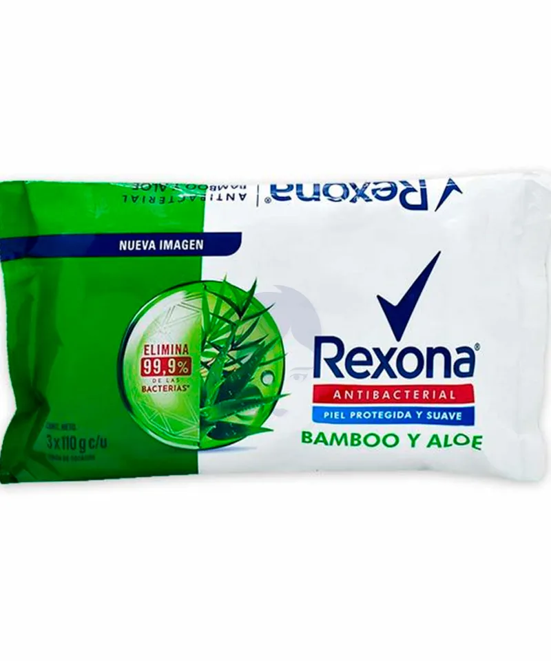 REXONA JABON ANTIBACTERIAL BAMBOO Y ALOE VERA X110G - Producto de belleza y estética en Almacén Sandra