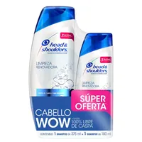 H&S SHAMPOO DUO LIMPIEZA RENOVADORA X 375ML + SHAMPOO X 180ML - Miniatura 1