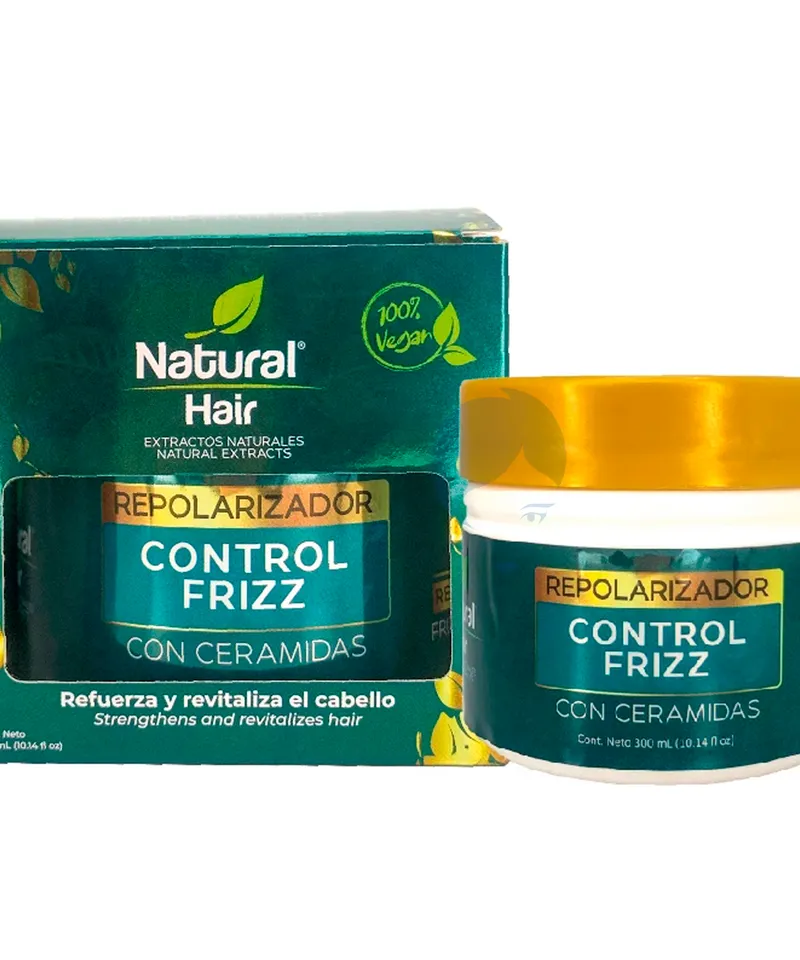 NATURAL HAIR REPOLARIZADOR CONTROL FRIZZ CON CERAMIDES X 300ML - Producto de belleza y estética en Almacén Sandra