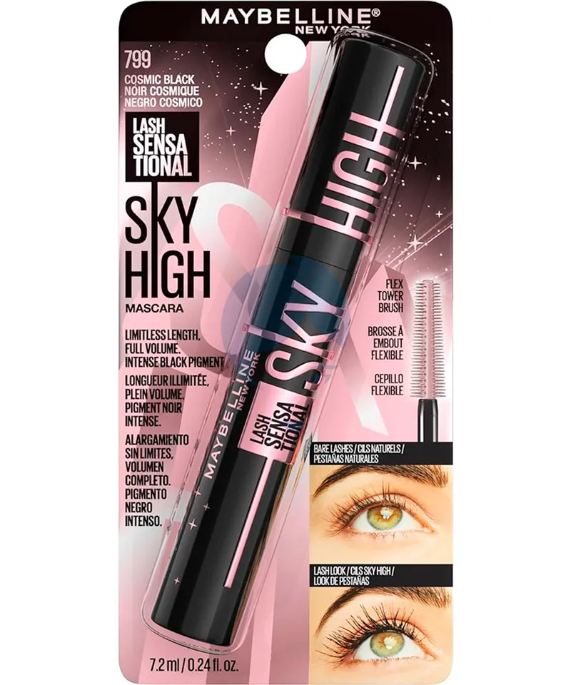 MAYBELLINE PESTAÑINA SKY HIGH NEGRA N.799 X 7.2ML - Producto de belleza y estética en Almacén Sandra
