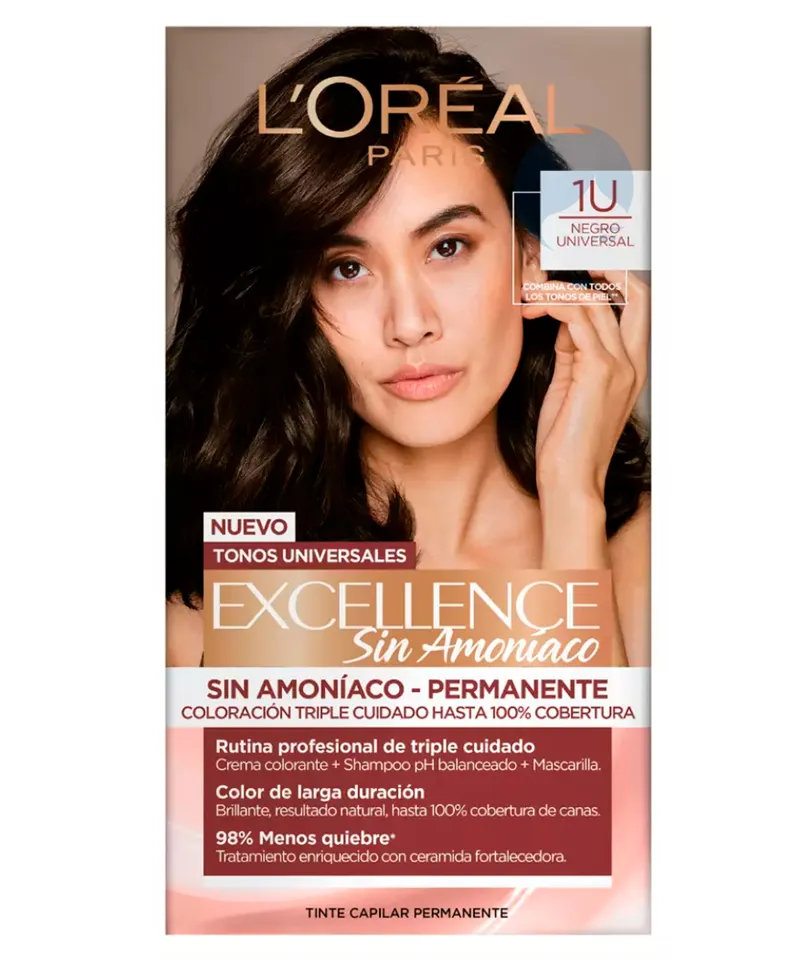 EXCELLENCE CREME TINTE SIN AMONIACO NEGRO UNIVERSAL 1U - Producto de belleza y estética en Almacén Sandra