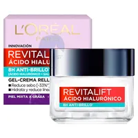 LOREAL GEL-CREMA FACIAL REVITALIFT ACIDO HIALURONICO ANTIBRILLO X 50GR - Miniatura 1