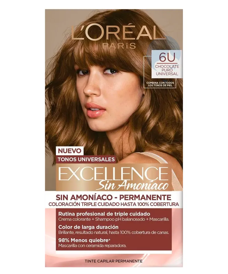 EXCELLENCE CREME TINTE SIN AMONIACO CHOCOLATE PURO UNIVERSAL 6U - Producto de belleza y estética en Almacén Sandra